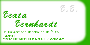 beata bernhardt business card